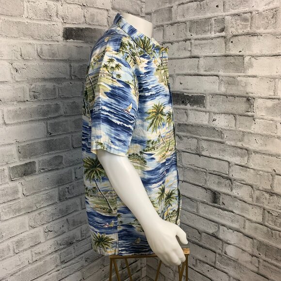 Vintage Chaps Ralph Lauren Hawaiian Casual Button Down Shirt - Picture 4 of 11